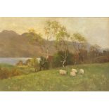 Pastural Meadow, original oil painting by Rev William Dickie British artist