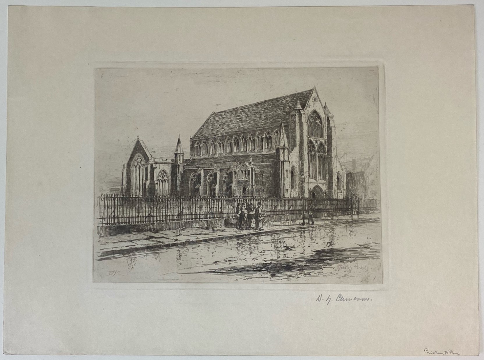 David Young Cameron signed etching "Paisley Abbey" - Image 2 of 5