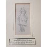 Eileen Alice Soper original pencil drawing "My new coat"