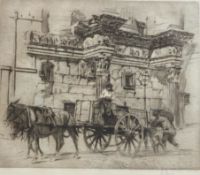 William Walcot RA (1874-1943), Temple of Minerva etching, signed in pencil