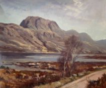 Donald M Shearer (Scottish) Original signed oil Scottish View "Loch Maree"