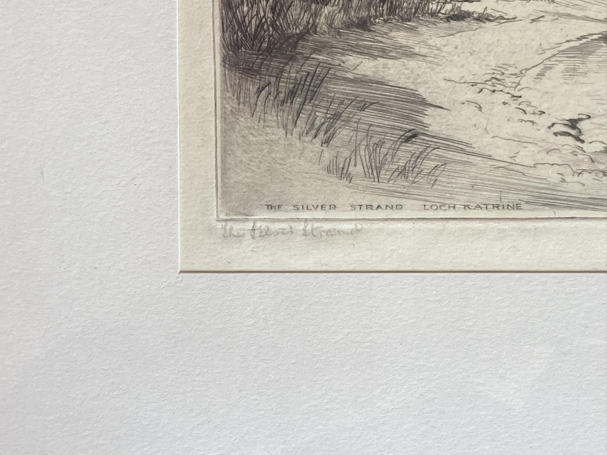 J McArdle (Jackson Simpson) signed etching "The Silver strand Loch Katrine" - Image 4 of 4