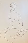 Amedeo Modigliani (1884-1920) Silkscreen print Seated Female Nude
