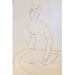 Amedeo Modigliani (1884-1920) Silkscreen print Seated Female Nude