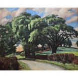 Country Lane oil painting by Jolan Polatschek Williams 1908-1988 Exhibited RA, NEAC, RBA