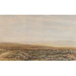 James Orrock (1829-1913 ARI 1871, RI 1875 Scottish) Signed watercolour figures on the moors