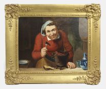 Mid 19th c. Signed Portrait Oil Painting J.H.Townsend Dated 1854