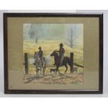 Original Cowboyts Pastel Painting Framed