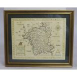 Domesday Map Worcestershire Print