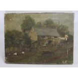 Late Victorian Landscape "Sunny Bank" Oil on Canvas