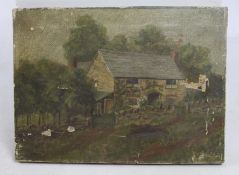 Late Victorian Landscape "Sunny Bank" Oil on Canvas