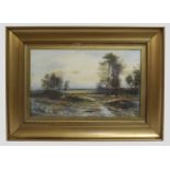 Victorian Watercolour Landscape by B.W.Leader 1884