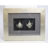 Decorative Silver Teapots Silvered Frame