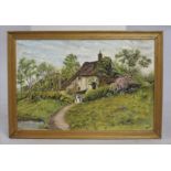 Country Cottage Landscape Painting