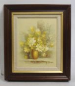 Vase of Flowers Oil on Canvas Framed