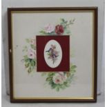 Painted Porcelain Panel Framed