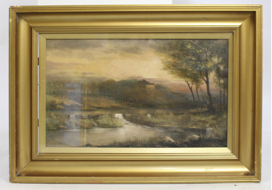 Edwardian Landscape Oil on Canvas by G.Smith