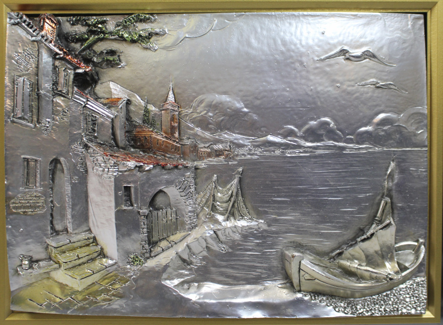 Pair of Large Creazioni Artistiche Relief Silver Artworks Framed - Image 3 of 11