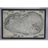 Brooklands Track Print in Frame