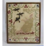 Feeding the Birds Tapestry Framed