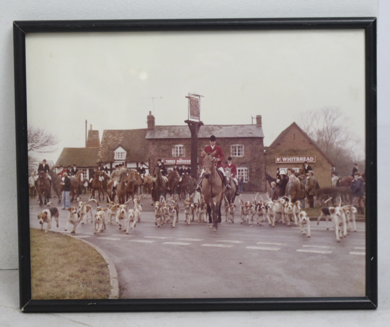 "The Three Horse Shoes" Hunting Photograph 1977