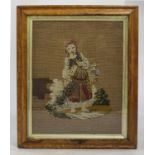 Victorian Tapestry Set in Walnut & Gilt Frame
