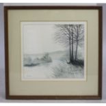 Monochrome Landscape Print Set in Frame