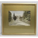 French Watercolour by Stubbs Set in Gilt Frame