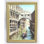 Bridge of Sighs Venice by Alan King Oil on Board