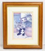 Framed Linda Jane Smith Cat Print