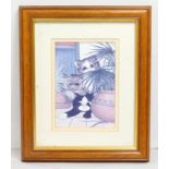 Framed Linda Jane Smith Cat Print