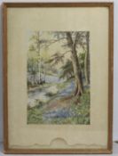 Watercolour Scene by Chatterley 1950 Set in Gilt Frame