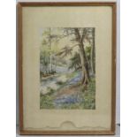 Watercolour Scene by Chatterley 1950 Set in Gilt Frame