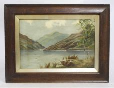 Antique Edwardian Landscape Set In Original Frame Oil on Canvas