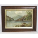 Antique Edwardian Landscape Set In Original Frame Oil on Canvas