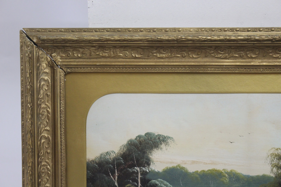 Victorian Oil Landscape Set in Original Gilt Frame - Image 2 of 3