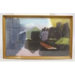 "Boat House" by Ivon Hitchens Print Framed