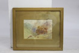 Victorian Cattle Grazing Landscape Watercolour S.Austin