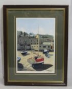 "Low Tide St Mary's" Signed Boat Print Perry Framed