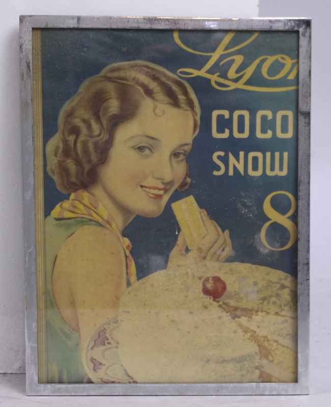 Vintage Lyon Coco Snow Framed Print