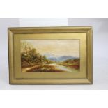 Romantic Victorian Landscape Oil on Board