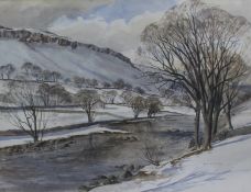 Winter Watercolour by Wilfrid B Tapp (British, 20th c.)