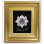 Foil Artwork Scots Guards Set in Gilt Frame