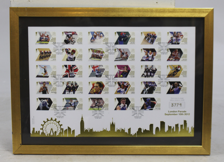 London 2012 Stamps Framed