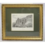 Lisbon Print Engraving Framed