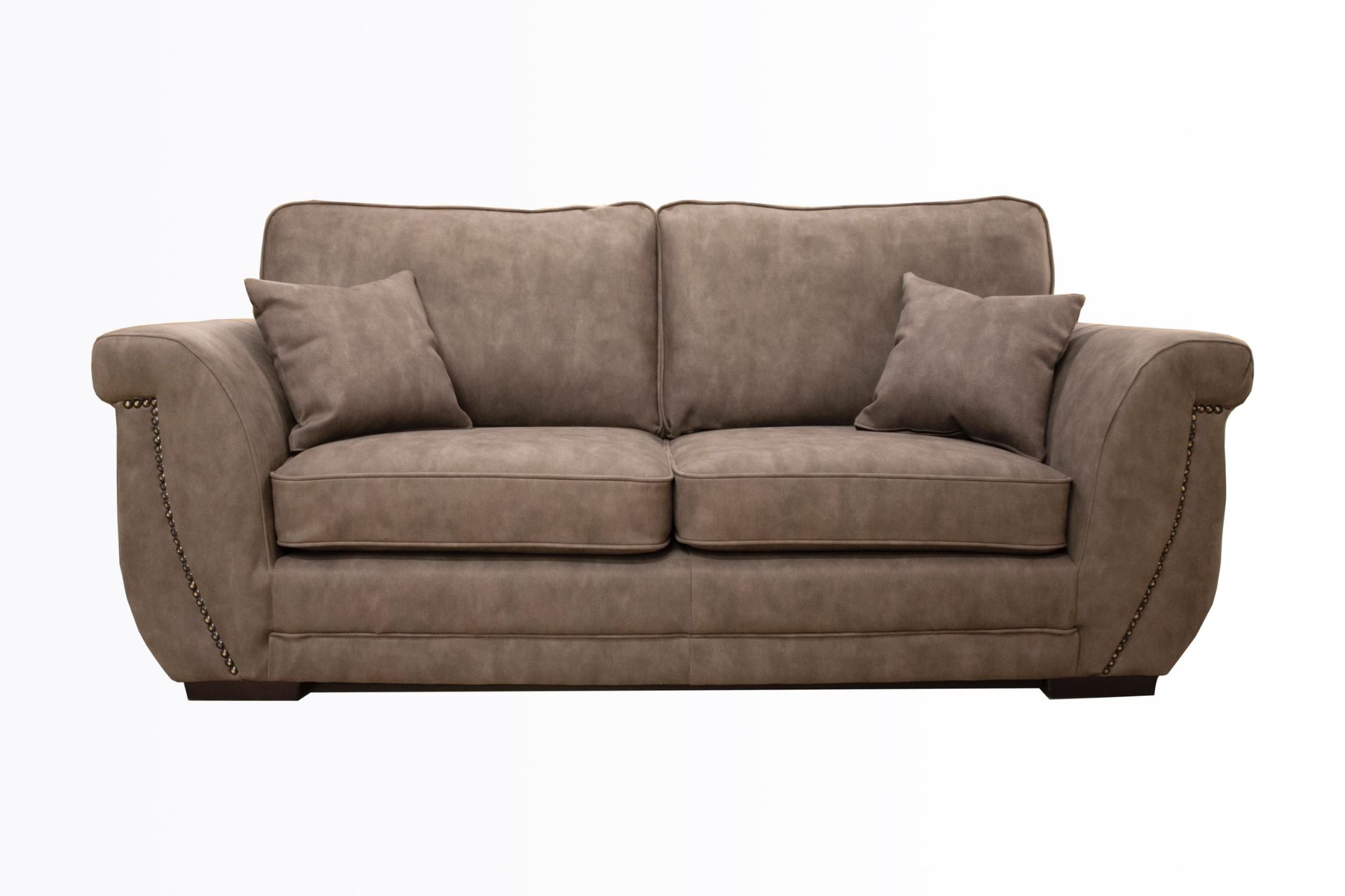 Brand new luxe corner sofa in tan fabric