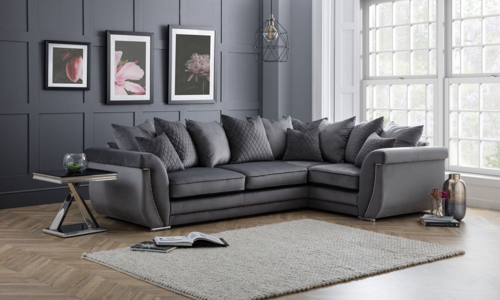 Brand new luxe corner sofa in tan fabric - Image 2 of 2