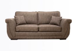 Brand new luxe corner sofa in tan fabric