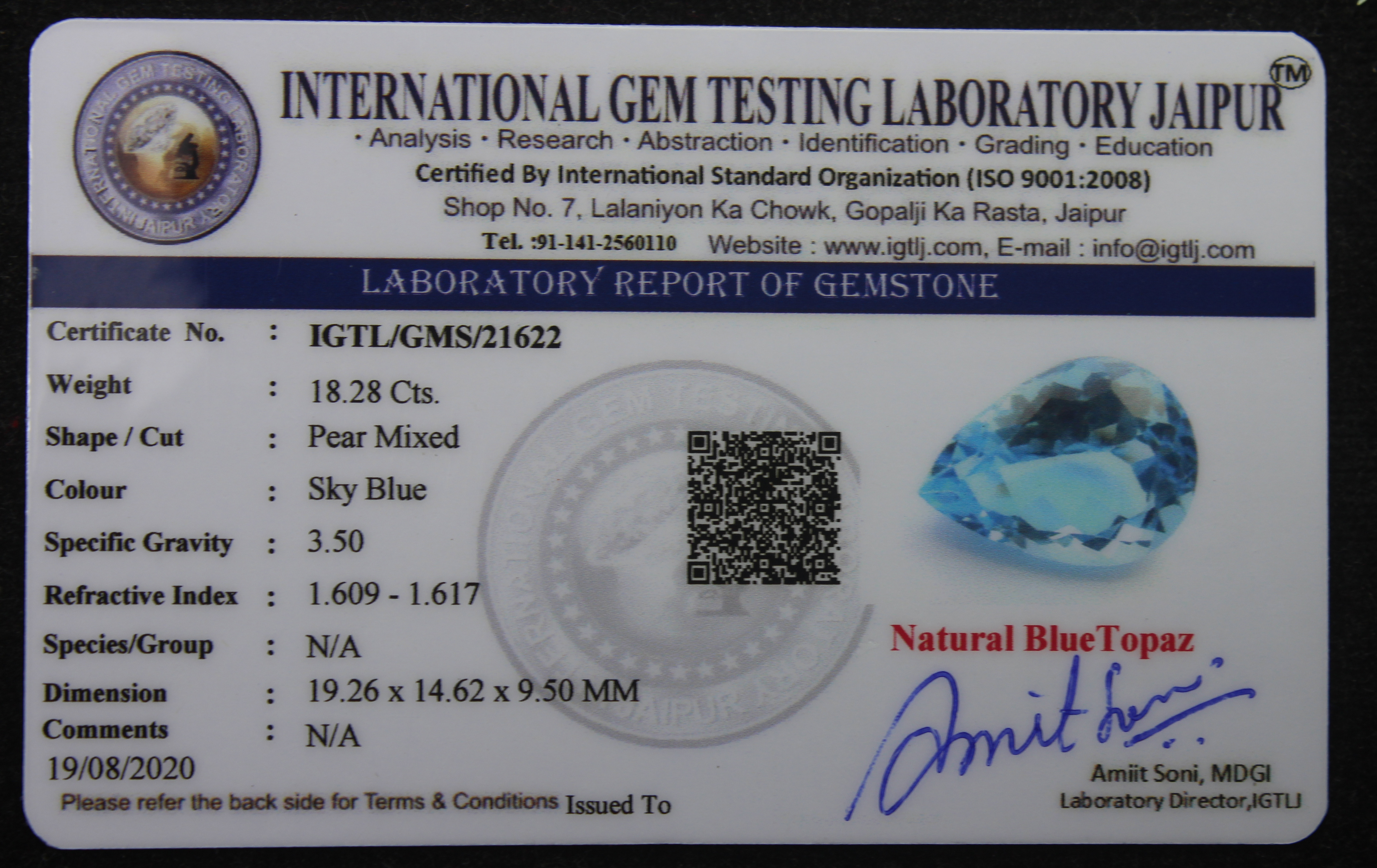 Blue Topaz 18.28 Ct - Image 6 of 6