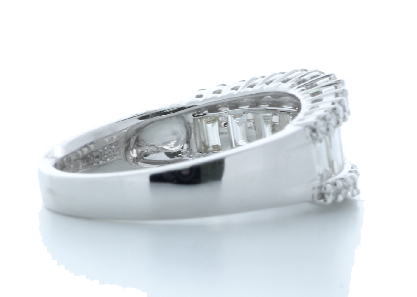 18ct White Gold Channel Set Semi Eternity Diamond Ring 4.10 Carats - Image 4 of 4